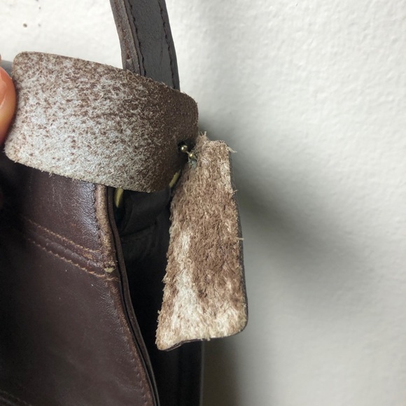 Vintage Coach Leather Crossbody bag Dark Brown - Picture 7 of 9